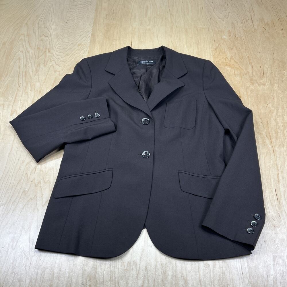 Jones New York Collection Stretch Blazer Woman’s M Brown Career Suit Button
